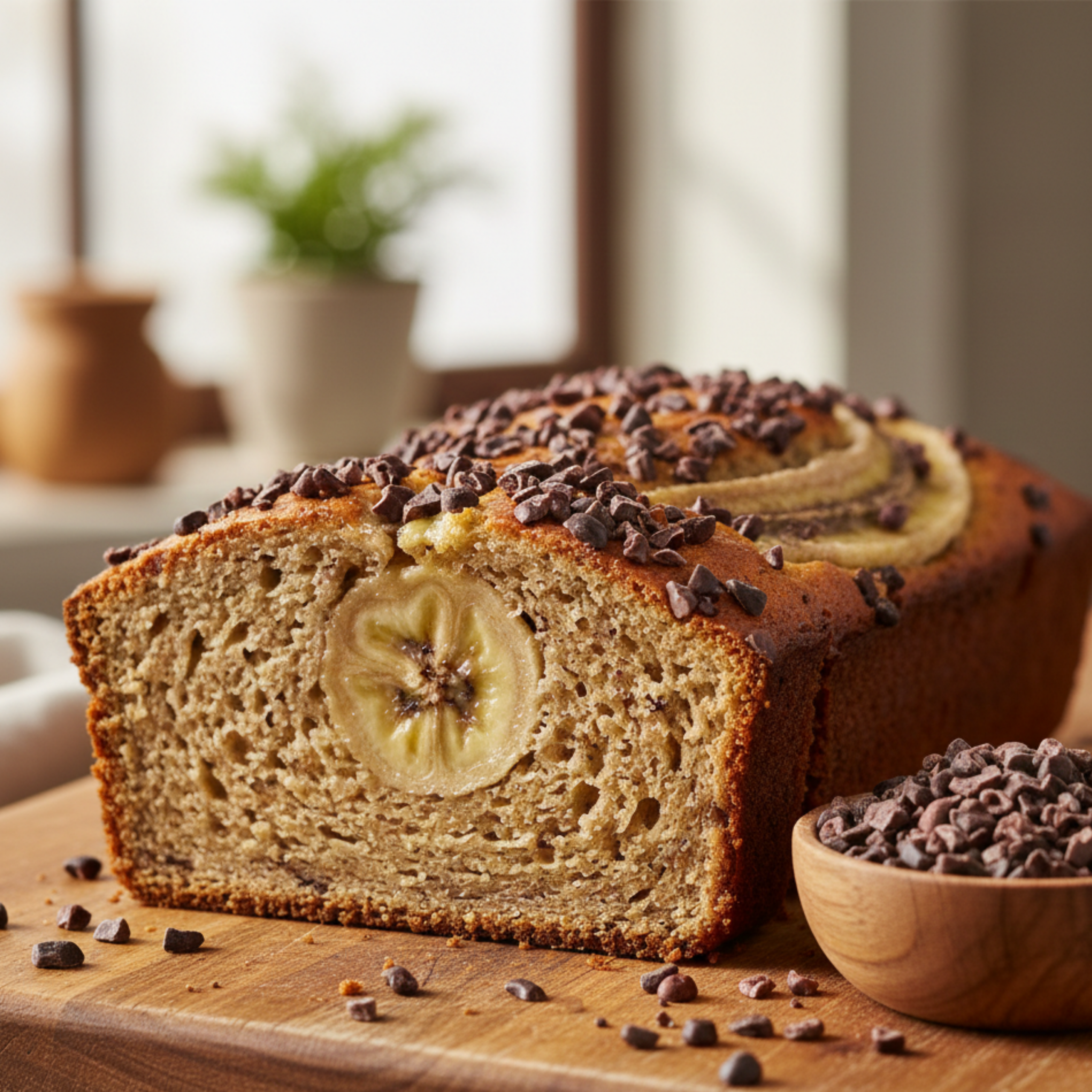 Banana Bread with Cacao Nibs